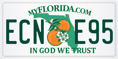 FL license plate ECNE95