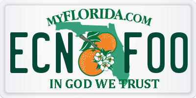 FL license plate ECNF00