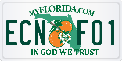 FL license plate ECNF01