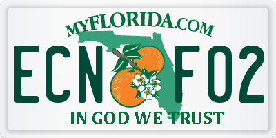 FL license plate ECNF02