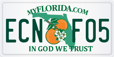 FL license plate ECNF05