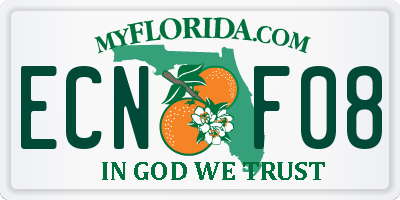 FL license plate ECNF08