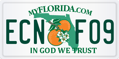 FL license plate ECNF09