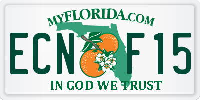 FL license plate ECNF15