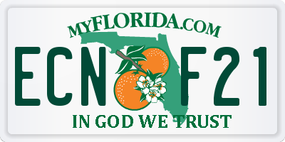 FL license plate ECNF21