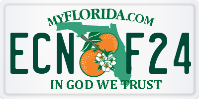 FL license plate ECNF24