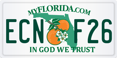 FL license plate ECNF26