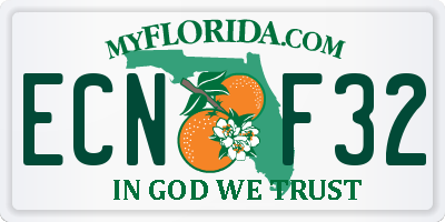 FL license plate ECNF32