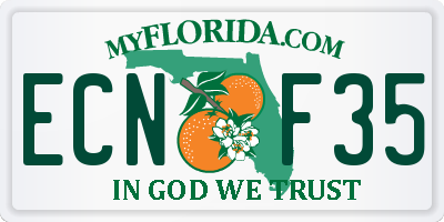 FL license plate ECNF35