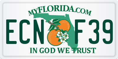 FL license plate ECNF39