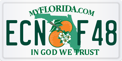 FL license plate ECNF48