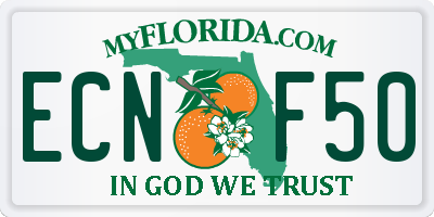 FL license plate ECNF50