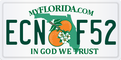 FL license plate ECNF52