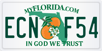 FL license plate ECNF54