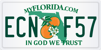 FL license plate ECNF57