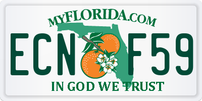 FL license plate ECNF59
