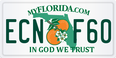 FL license plate ECNF60