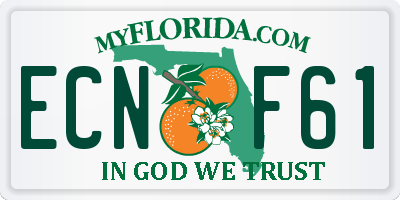 FL license plate ECNF61