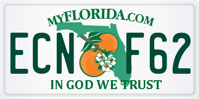 FL license plate ECNF62
