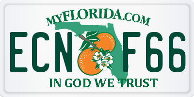 FL license plate ECNF66