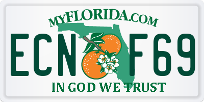 FL license plate ECNF69