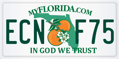 FL license plate ECNF75