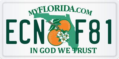 FL license plate ECNF81