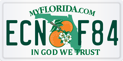 FL license plate ECNF84