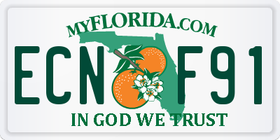 FL license plate ECNF91