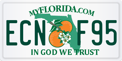 FL license plate ECNF95