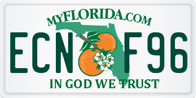FL license plate ECNF96