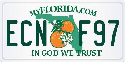 FL license plate ECNF97