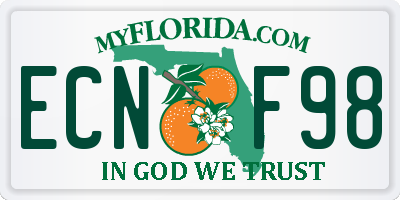 FL license plate ECNF98