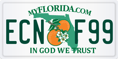 FL license plate ECNF99