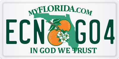 FL license plate ECNG04