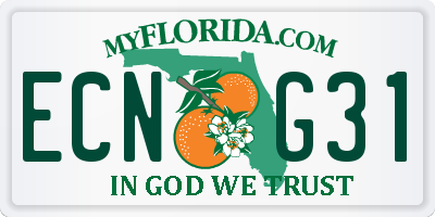 FL license plate ECNG31