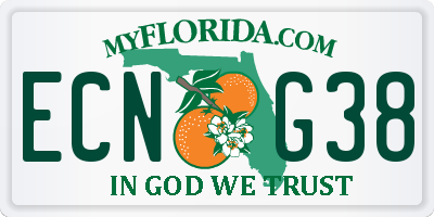 FL license plate ECNG38