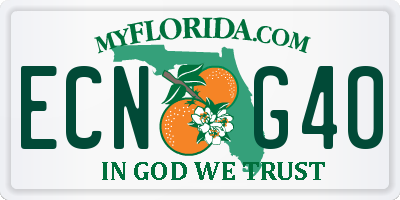 FL license plate ECNG40