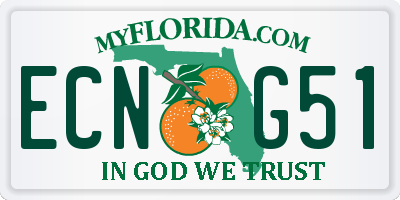 FL license plate ECNG51