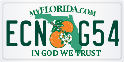 FL license plate ECNG54