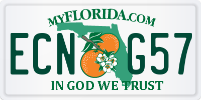 FL license plate ECNG57