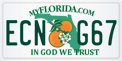 FL license plate ECNG67