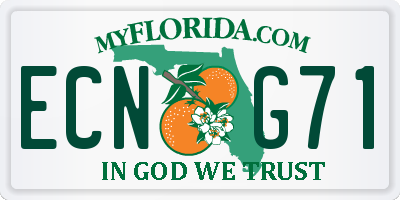 FL license plate ECNG71