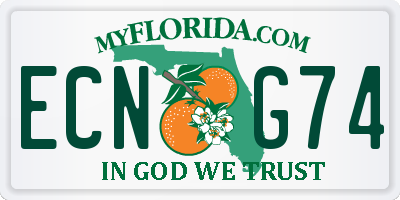 FL license plate ECNG74
