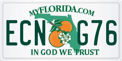 FL license plate ECNG76