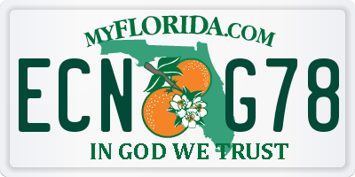 FL license plate ECNG78