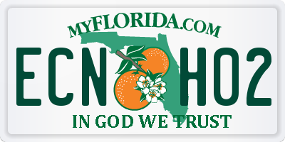 FL license plate ECNH02