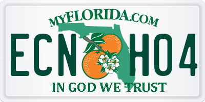 FL license plate ECNH04