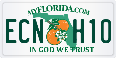 FL license plate ECNH10