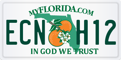FL license plate ECNH12